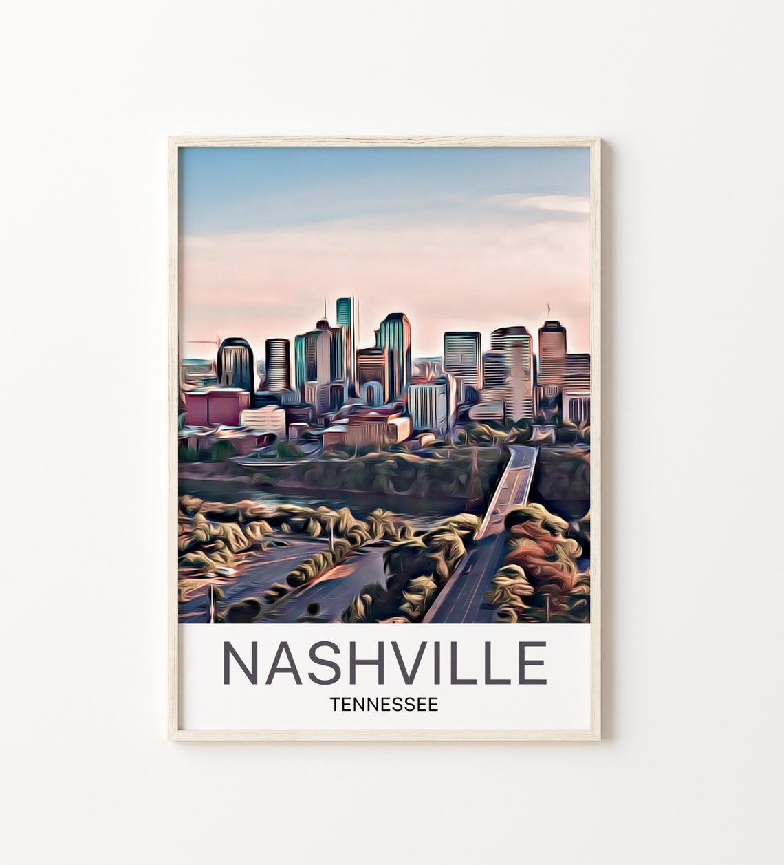 Nashville Travel Print Nashville Art Nashville Wall Art Nashville Art Print Nashville Artwork Nashville Poster Tennessee Nashville