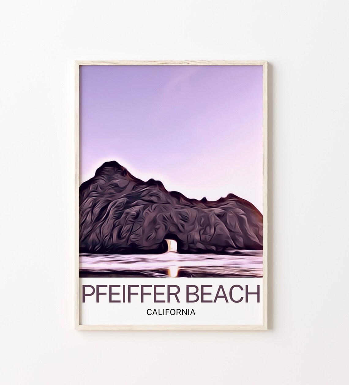 Pfeiffer Beach, California Travel Poster