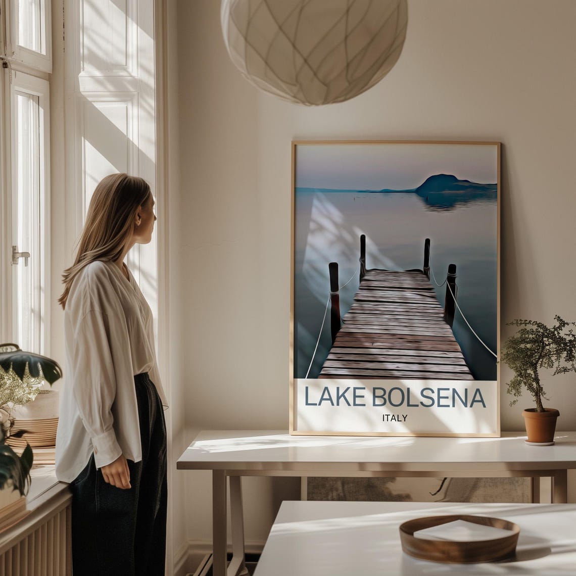 Lake Bolsena Lake Bolsena Print Lake Bolsena Wall Art Lake Bolsena Poster Lake Bolsena Painting Lake Bolsena Lake Bolsena Gift Travel - Image 2