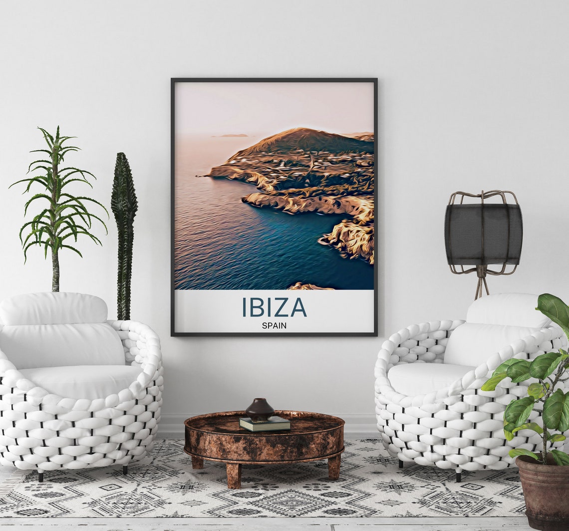 Ibiza Travel Print Ibiza Wall Art Ibiza Art Ibiza Artwork Ibiza Art Print Ibiza Gift Ibiza Poster Ibiza Travel Poster Print - Image 3