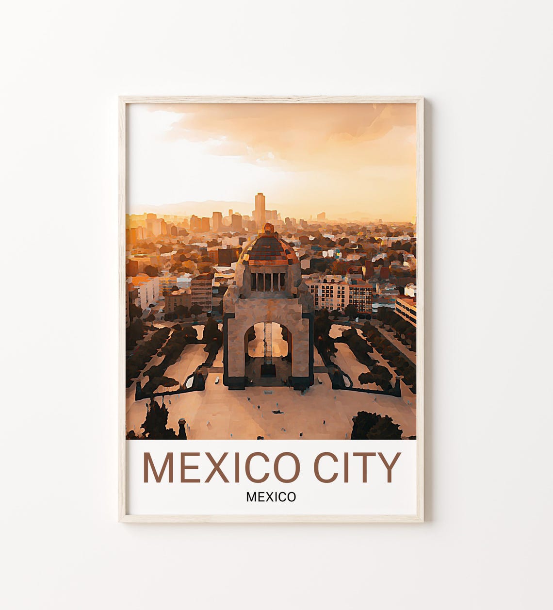 Mexico City Travel Print Mexico City Wall Art Mexico City Poster Mexico City Art Print Mexico City Artwork Unique Birthday Wedding Gift