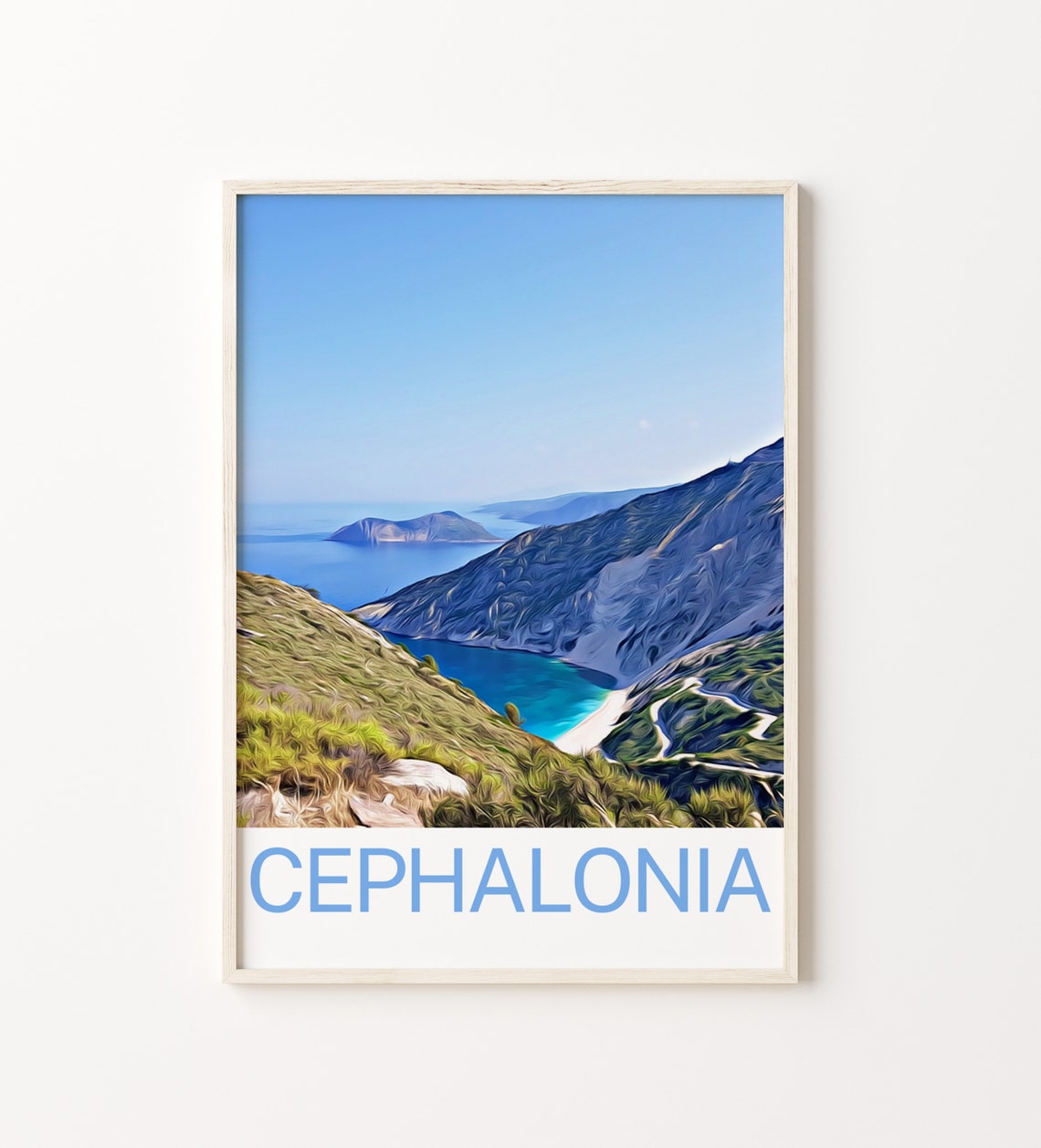Cephalonia Travel Print Cephalonia Wall Art Cephalonia Art Cephalonia Artwork Cephalonia Art Print Cephalonia Gift Cephalonia Poster