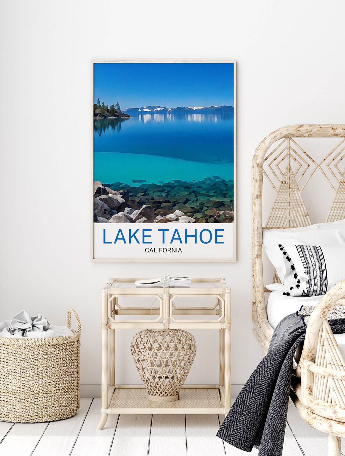 Lake Tahoe Lake Tahoe Print Lake Tahoe Wall Art Lake Tahoe Poster Lake Tahoe Wall Decor Lake Tahoe Souvenir Lake Tahoe Poster - Image 2