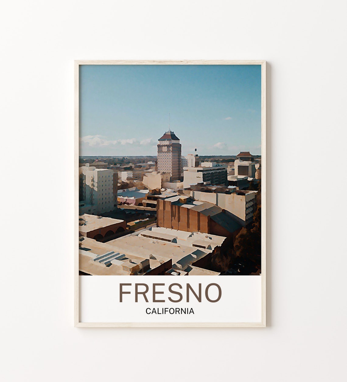 Fresno Fresno Print Fresno Wall Art Fresno Poster Fresno Wall Decor Fresno Souvenir Fresno Poster Fresno Gift Travel