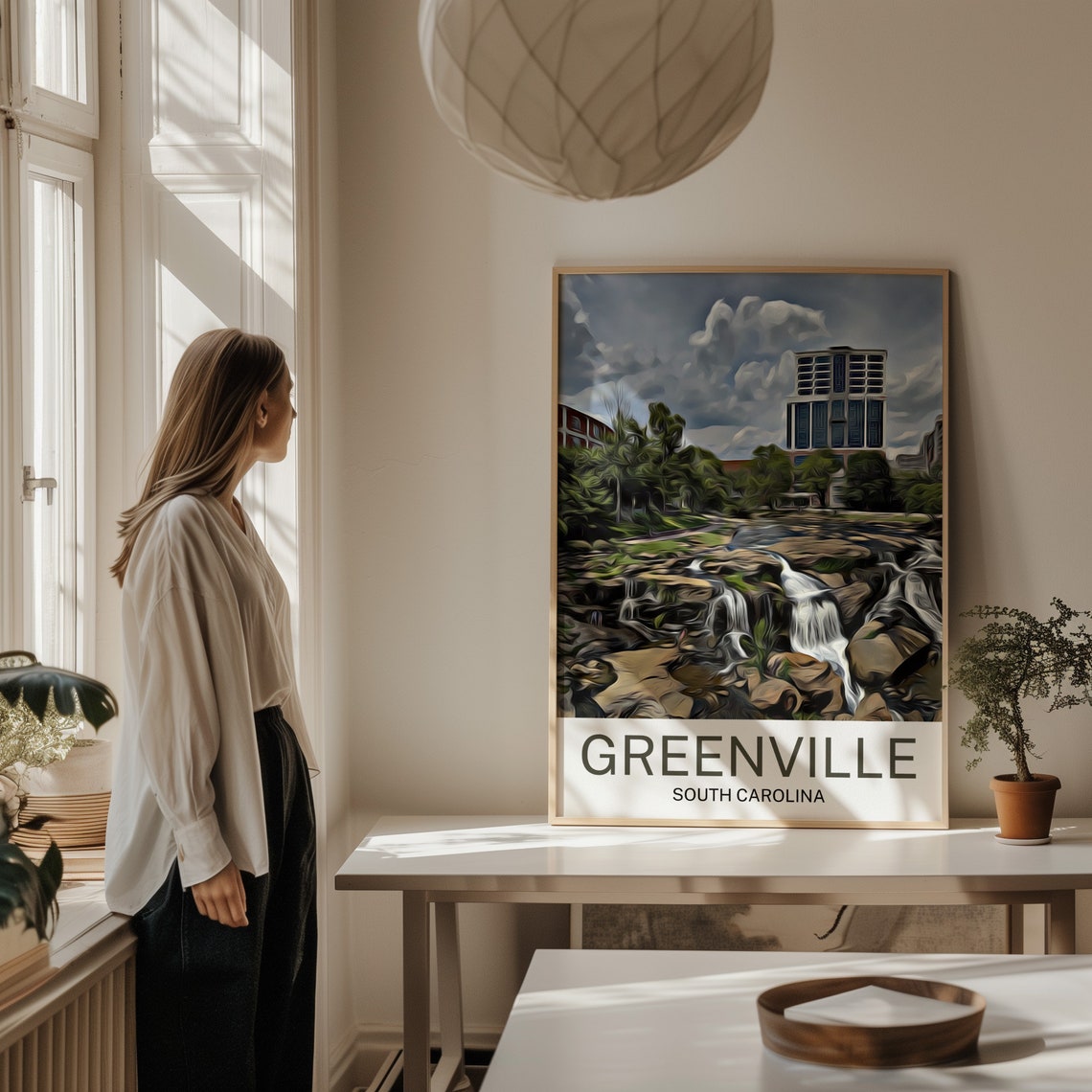 Greenville Travel Print Greenville Wall Art Greenville Poster Greenville Art Print Greenville Wall Decor Greenville Travel Greenville - Image 2