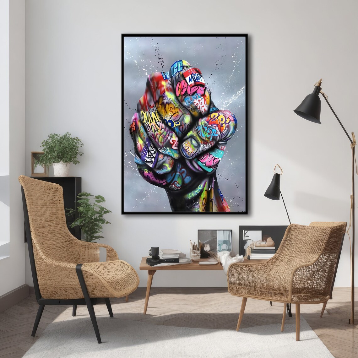 Graffiti Fist, Bold Urban Decor Unique Gift - Image 4