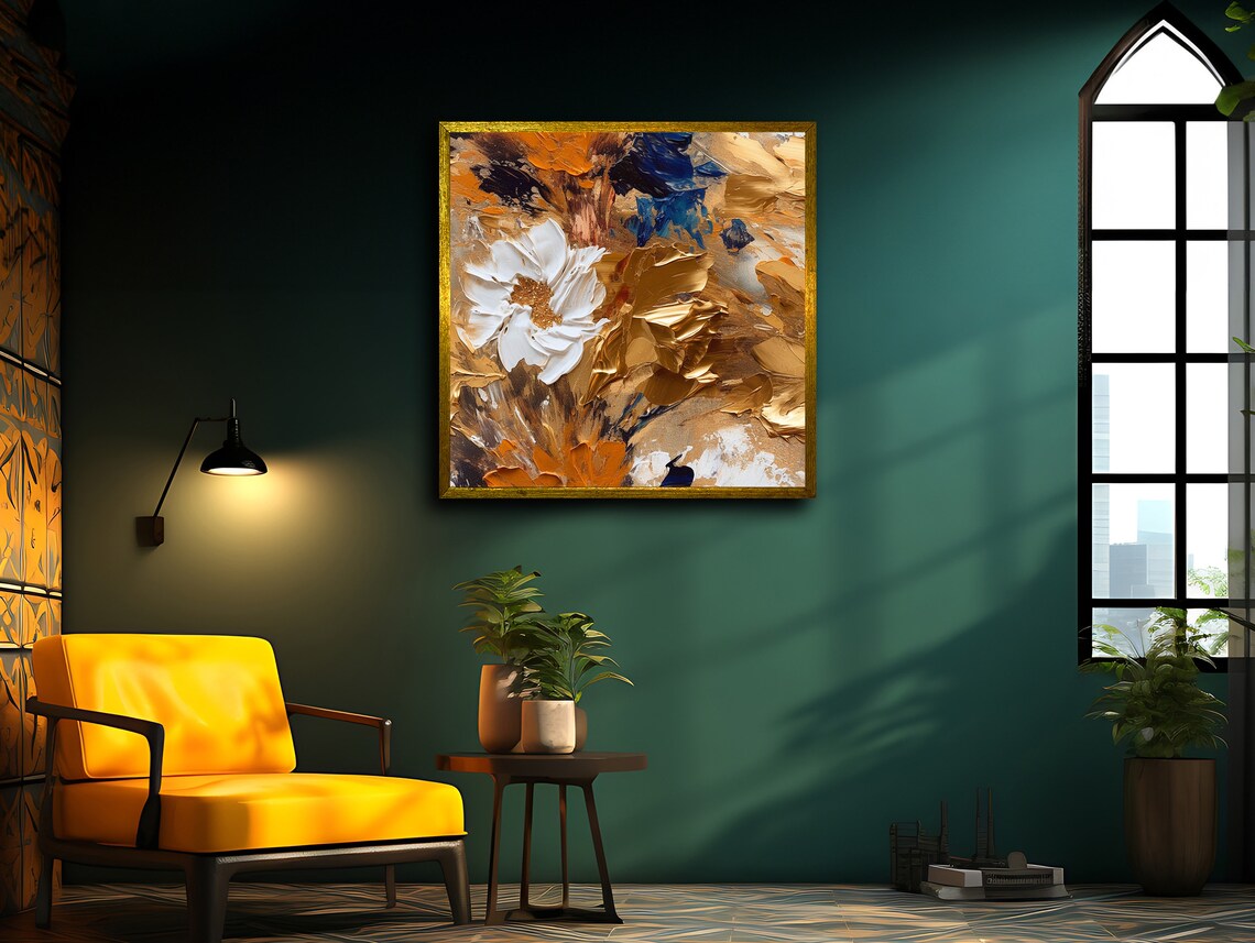 Autumnal Flourish, Autumn Leaves Modern Decor - Image 2