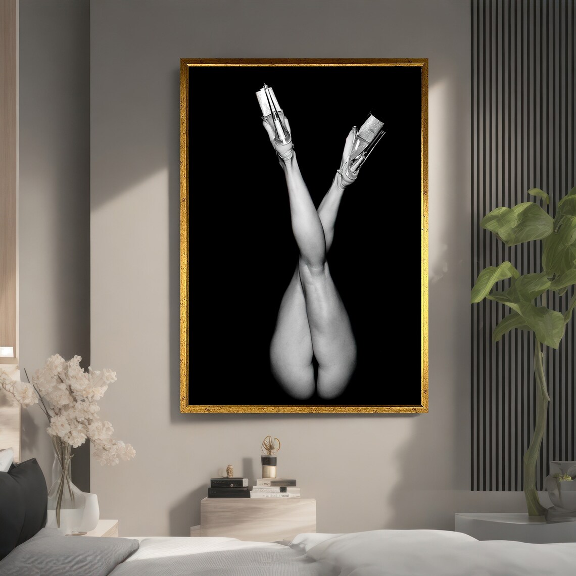 Sensual Legs and Heels, Erotic Modern Painting - Image 5