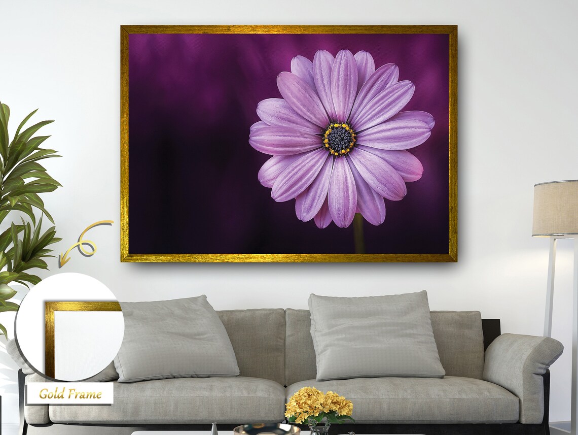Purple Violet Blossom, Floral Elegance Wall Art Print - Image 5