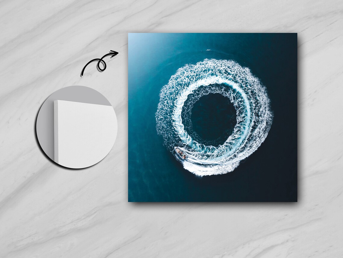 Jetski Creating Circles On The Sea, Adventure Art