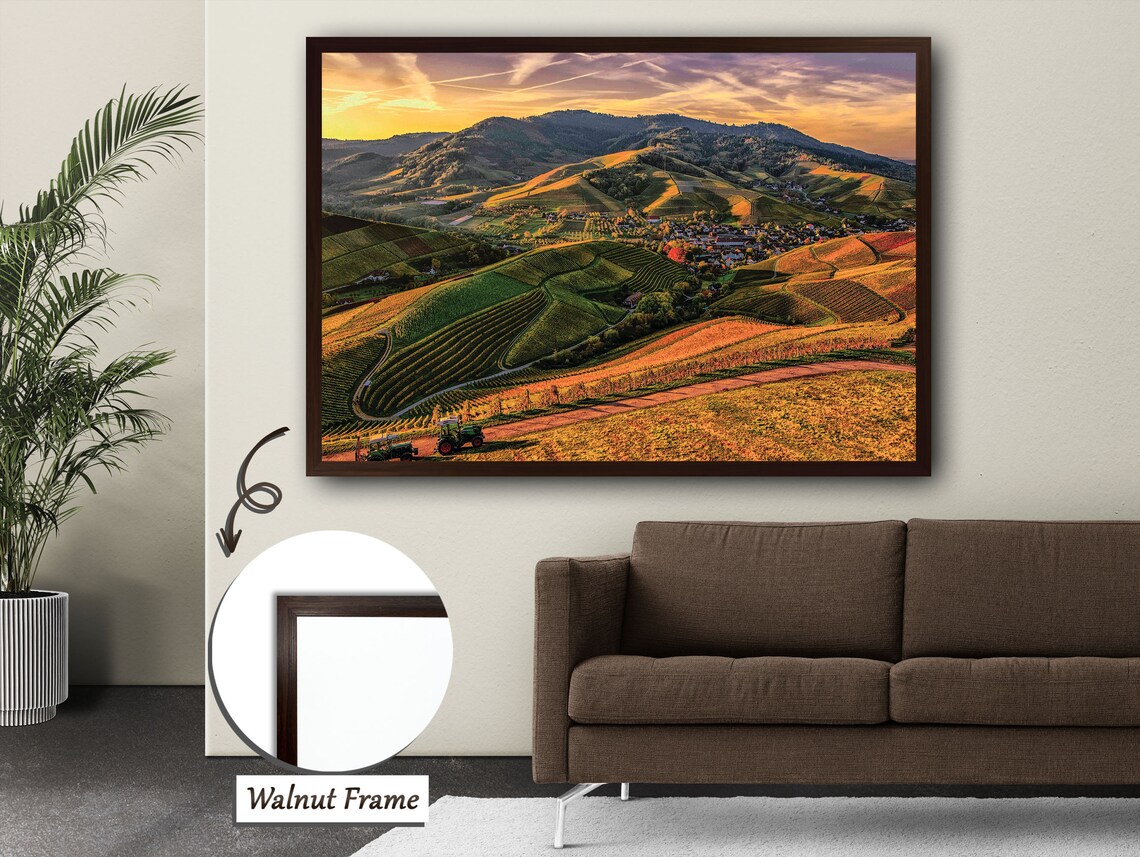 Mountain Village Landscape, Tranquil Scenic Scene