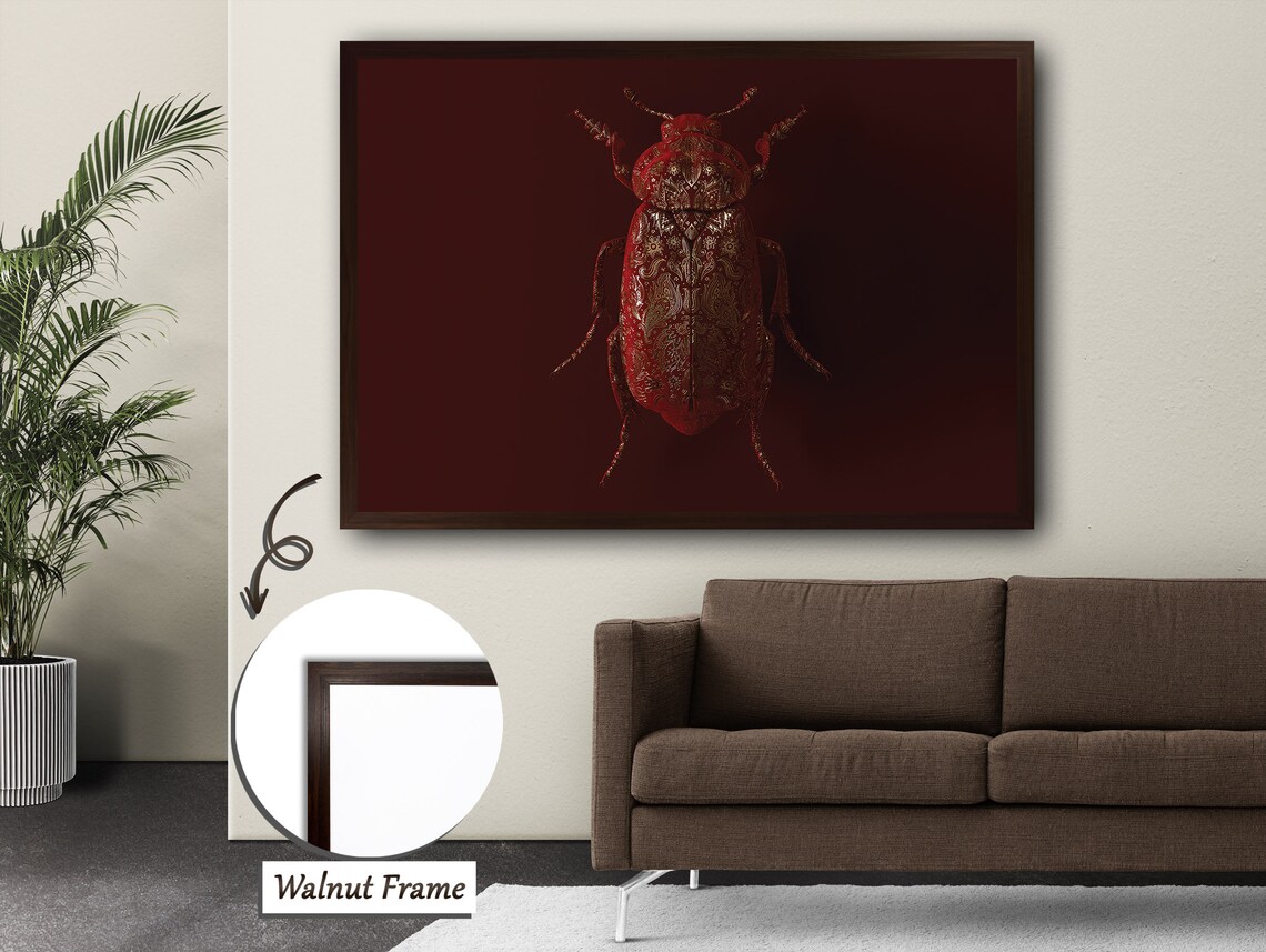 Abstract Insect, Copper Embossed Contemporary Design - Image 4