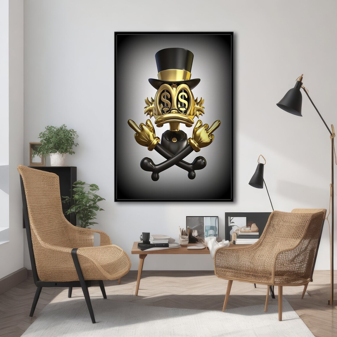 Graffiti Gold Dollar Sign, Bold Urban Decor Gift - Image 4