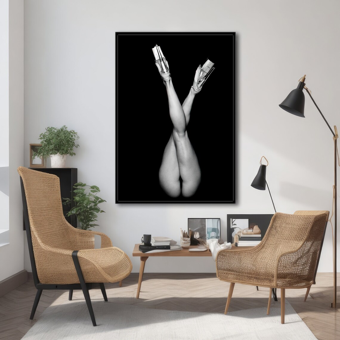 Sensual Legs and Heels, Erotic Modern Painting - Image 4