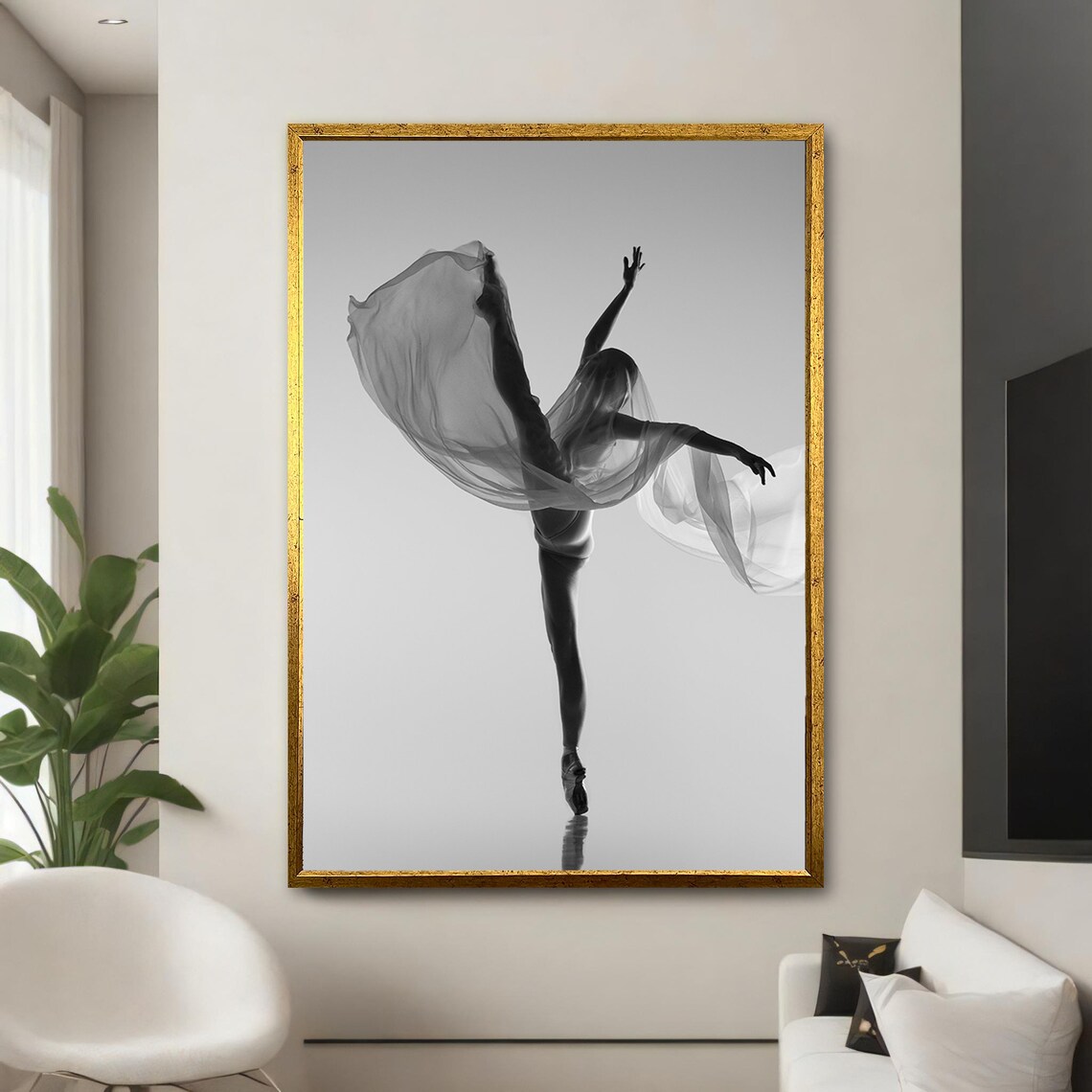 Elegant Ballet Dancer Silhouette, Modern Decor - Image 5