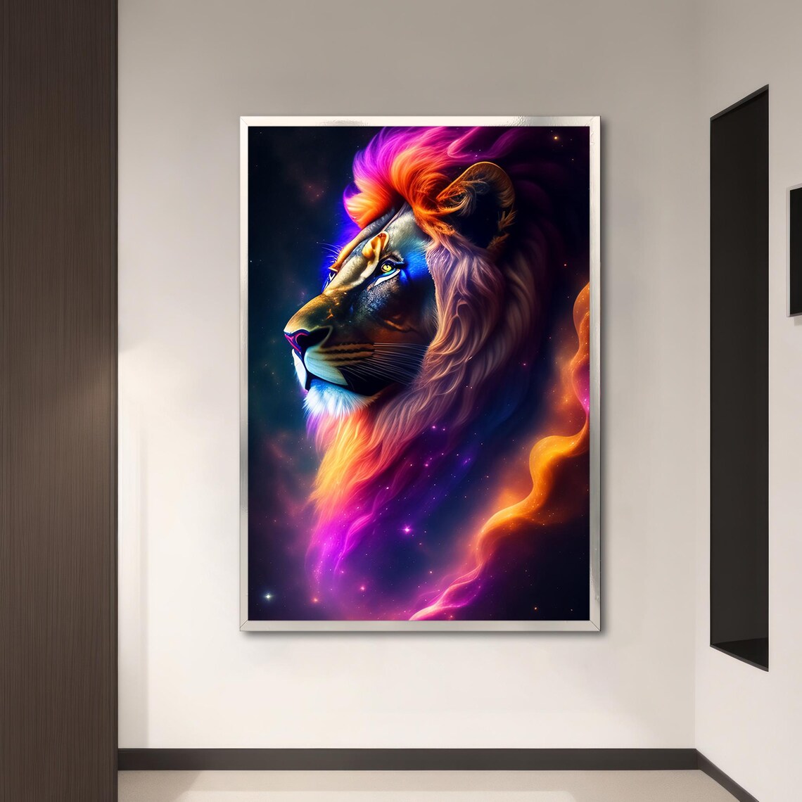 Majestic Lion Portrait, Wildlife Lovers Gift - Image 3