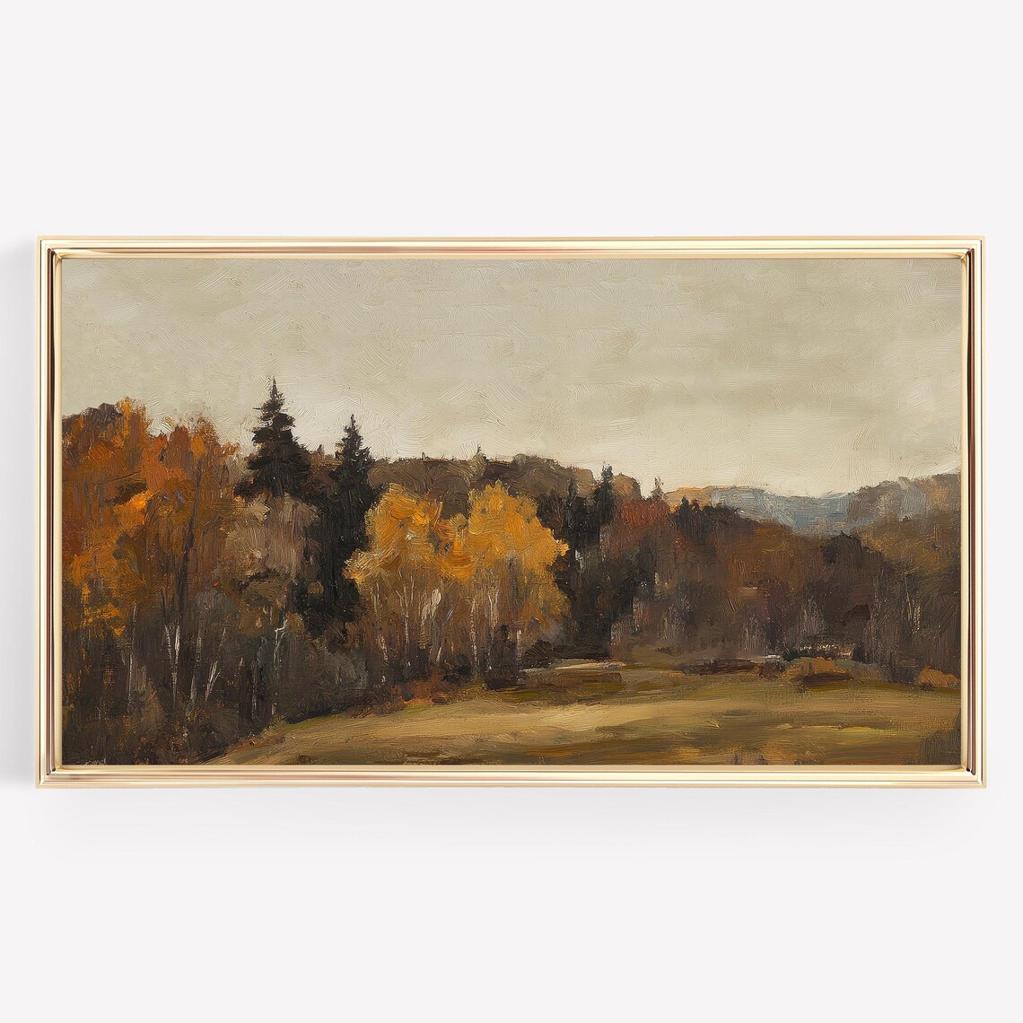 Autumn Fall Landscape Art Print, Moody Vintage - Image 2