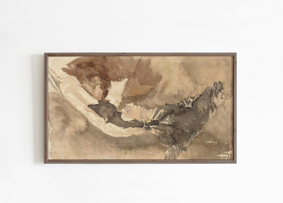 Woman Reading Vintage Warm Toned Art Print - Image 3