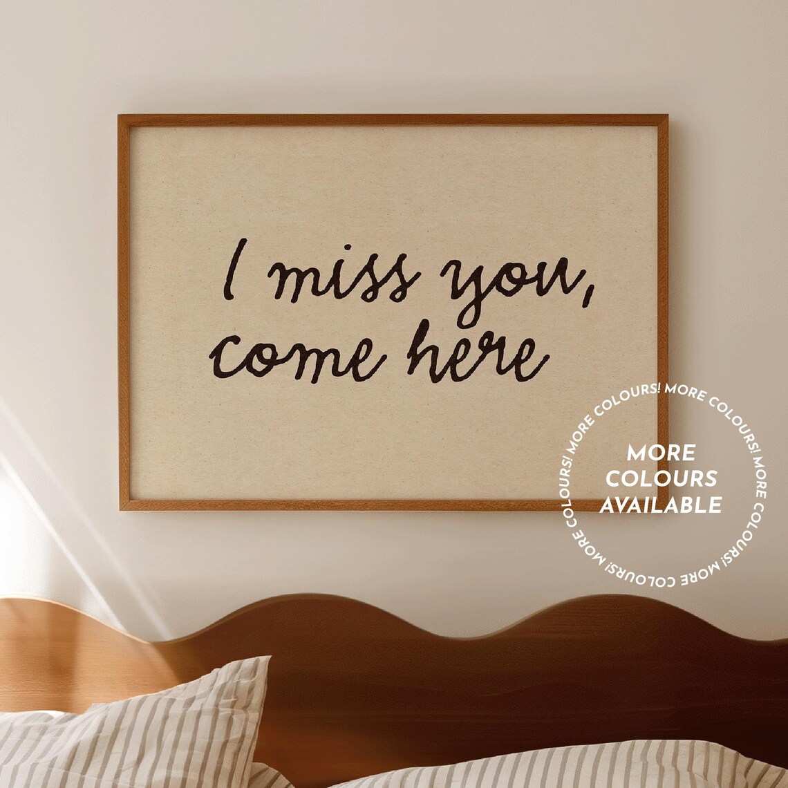 I Miss You Come Here, Vintage Typography Art Print
