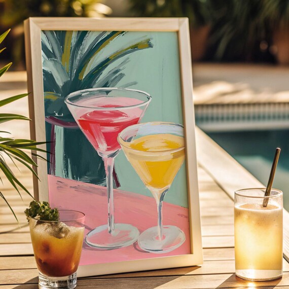 Cocktail Poster, Signature Drink Art Print