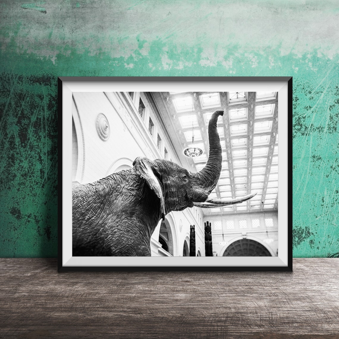 Field Museum Taxidermy Elephant In Stanley Field Hall Poster - Image 2