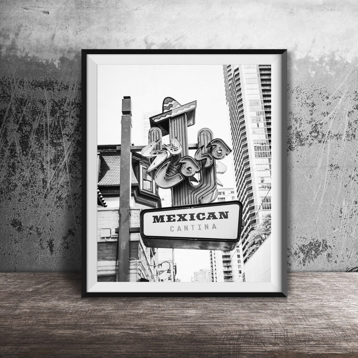 Su Casa Mexican Cantina Neon Cactus Sign Chicago River North Poster - Image 2