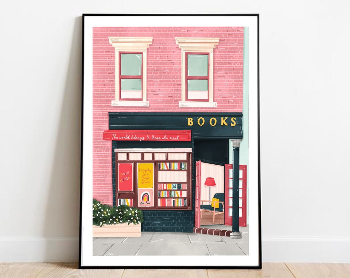 New York Bookshop Art Print, Reading Wall Art - Image 2