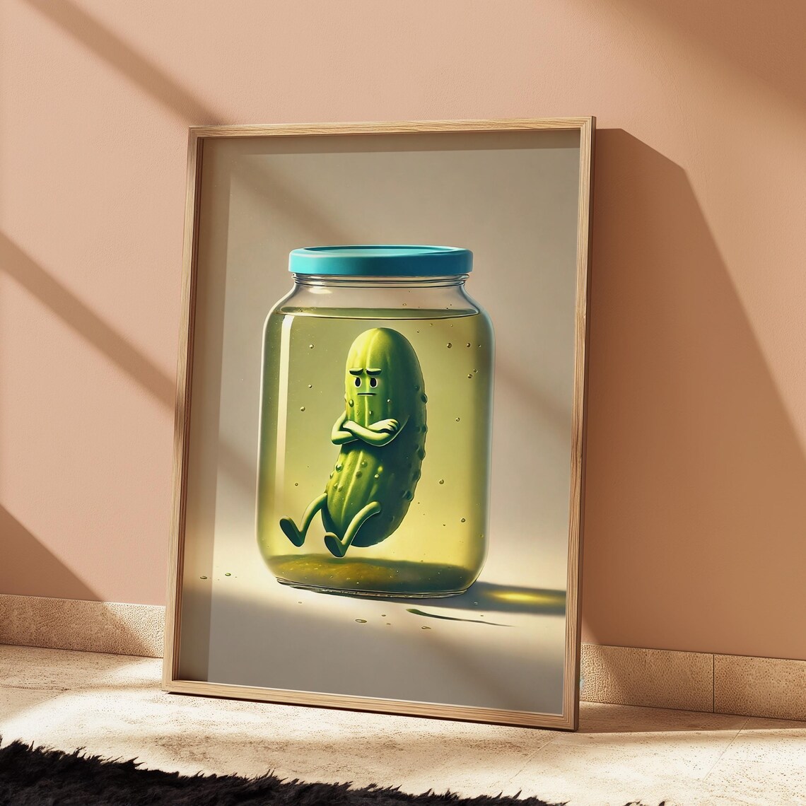 Pickle Print Fun Retro Vintage Kitchen Bar Cart Art - Image 2