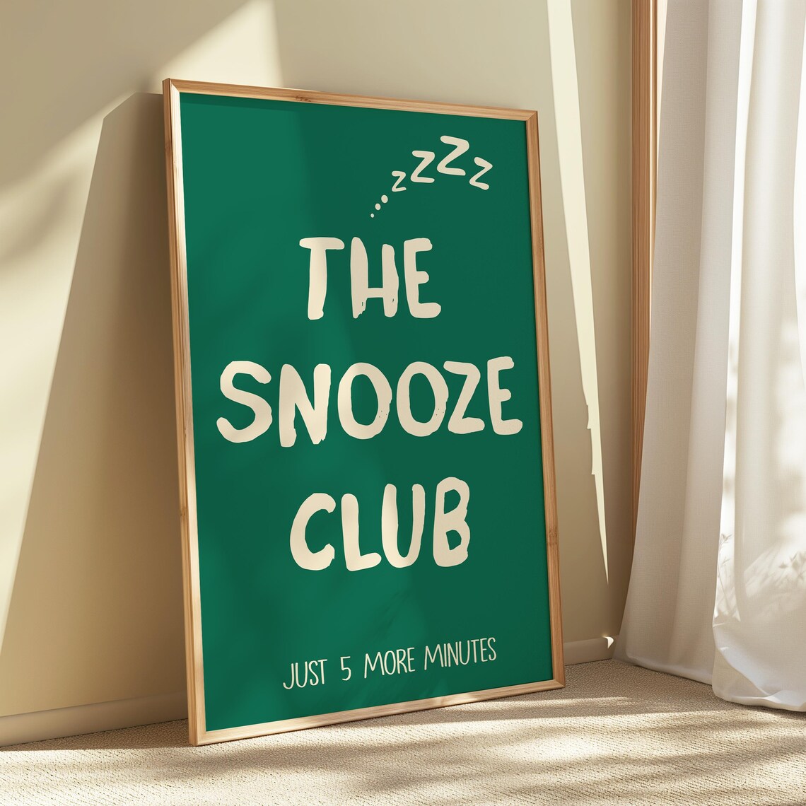 Snooze Club Bedroom Dorm Decor Poster Print - Image 4