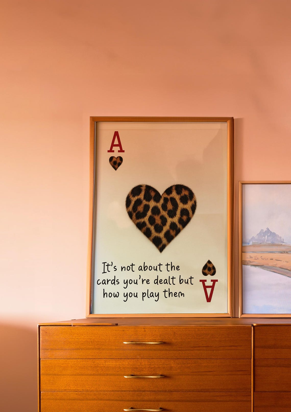 Playing Card Retro Printtrendy Bedroom Wall Decor Leopard Pattern Posterapartment Artpreppy Affirmation Poster - Image 2