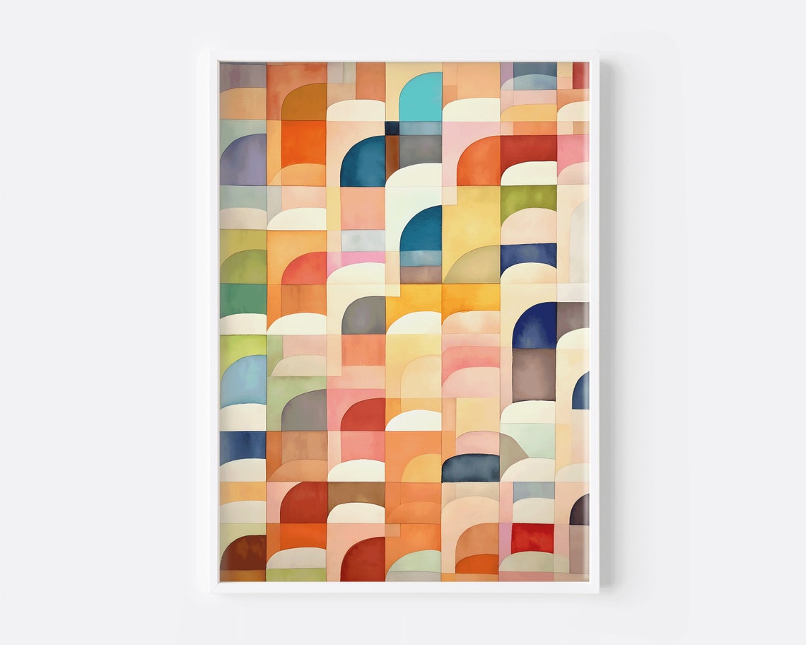 Abstract Watercolor Rainbow Print Rainbow Wall Art Rainbows Abstract Art Colorful Wall Art Home Dcor - Image 3