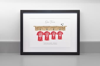 Daddys Dream Team Football Family Art Print