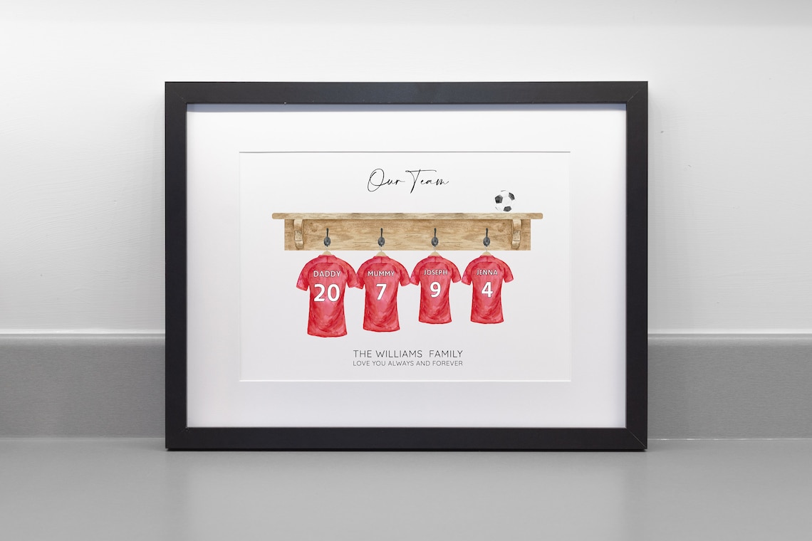 Daddys Dream Team Football Family Art Print