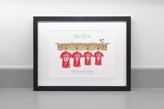 Daddys Dream Team Football Family Art Print