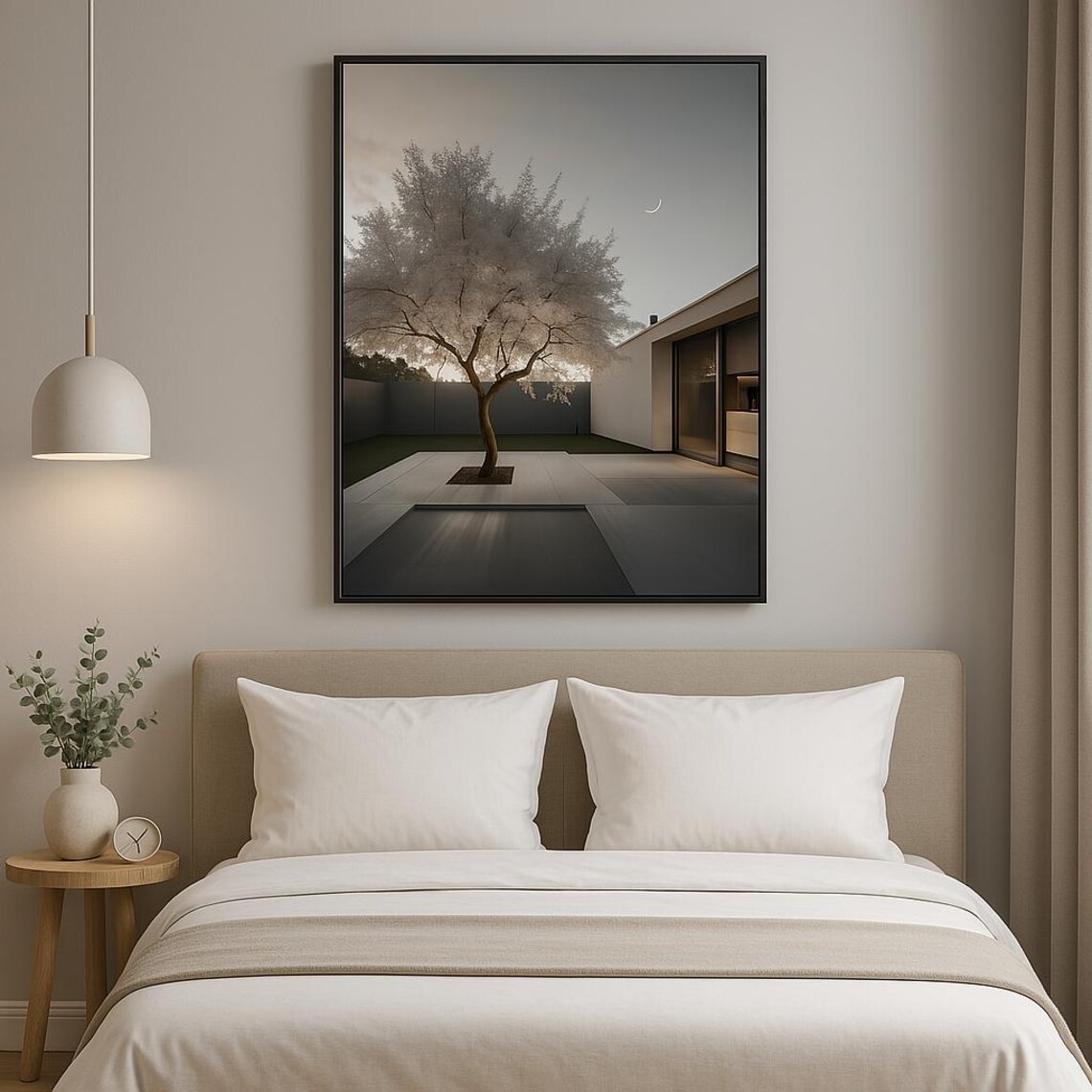 Modern Tree Art Print, Minimalist Landscape Decor - Image 3
