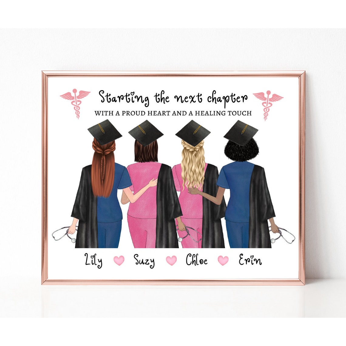 Nurse Graduation Next Chapter Proud Heart Healing Touch Quote Poster - Image 2