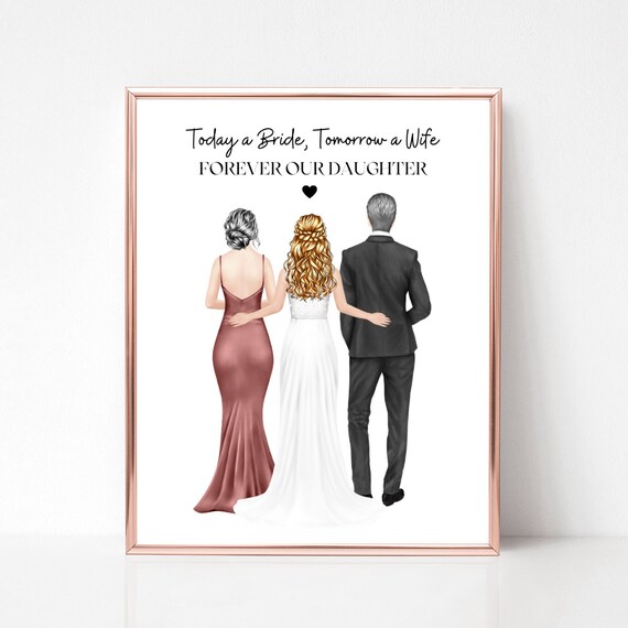 Today a Bride Tomorrow a Wife Forever Our Daughter Wedding Poster