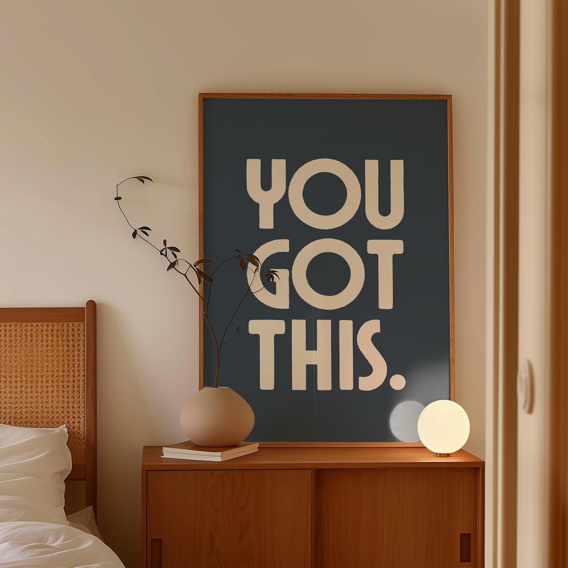 You Got This Bold Cream Lettering Navy Blue Modern Motivational Poster - Image 2