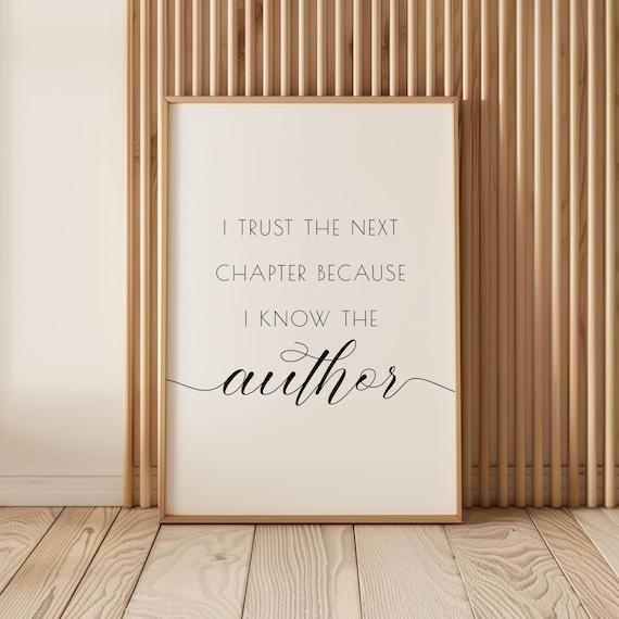 I Trust The Next Chapter, Minimal Christian Quote