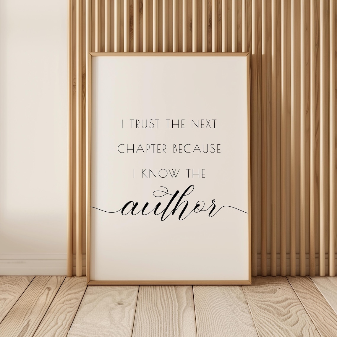 I Trust The Next Chapter, Minimal Christian Quote