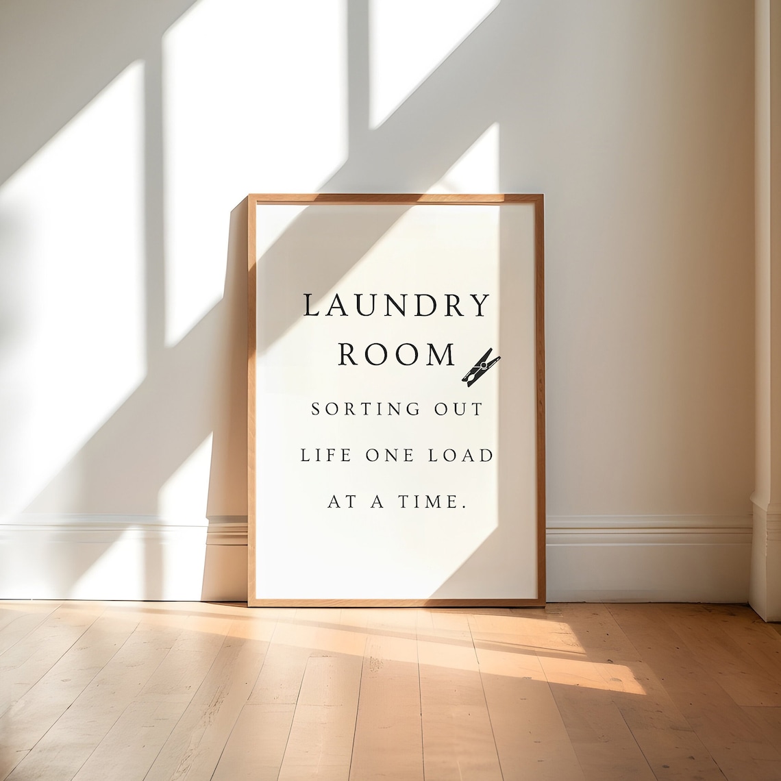 Laundry Room Sorting Out Life One Load at a Time Funny Quote Poster