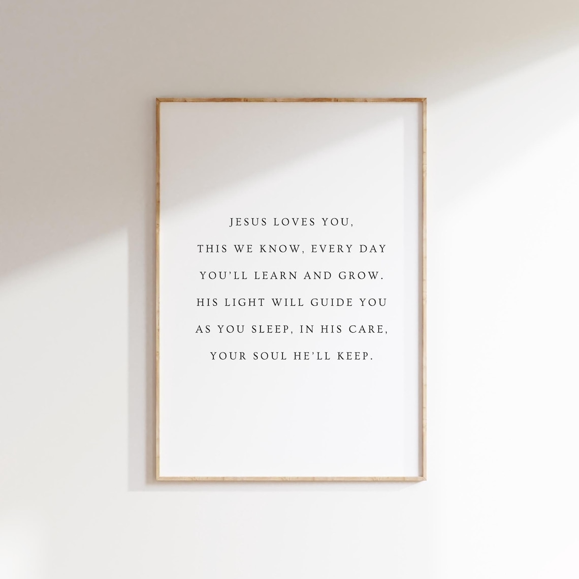Jesus Loves Me Poem, Christian Nursery Decor