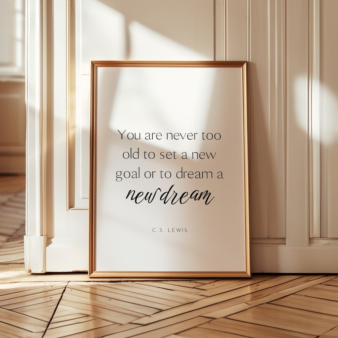You Are Never Too Old C S Lewis New Goal Dream Inspirational Quote Poster