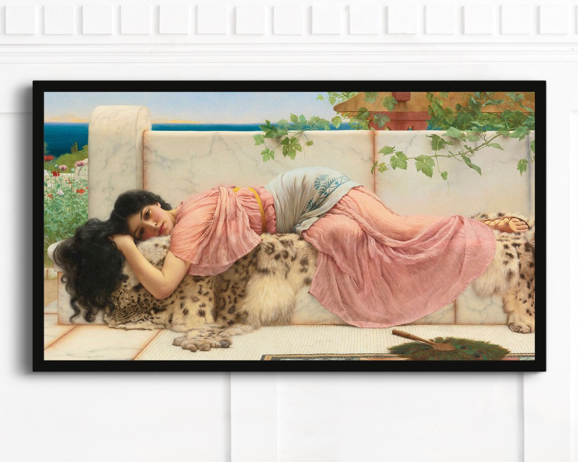 Bored Woman Neoclassical Portrait Art Print - Image 2