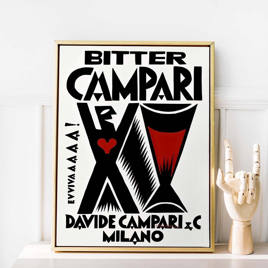 Italian Bitter Campari Davide Campari Milano Vintage Ad Poster - Image 2