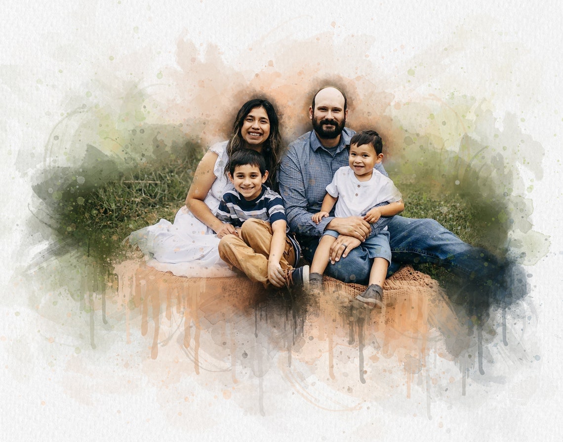 Loved One Portrait Photo Merge Memorial Picture Loved One Gift Add Deceased Loved One Portrait Combine Photos Painting From Photo - Image 3