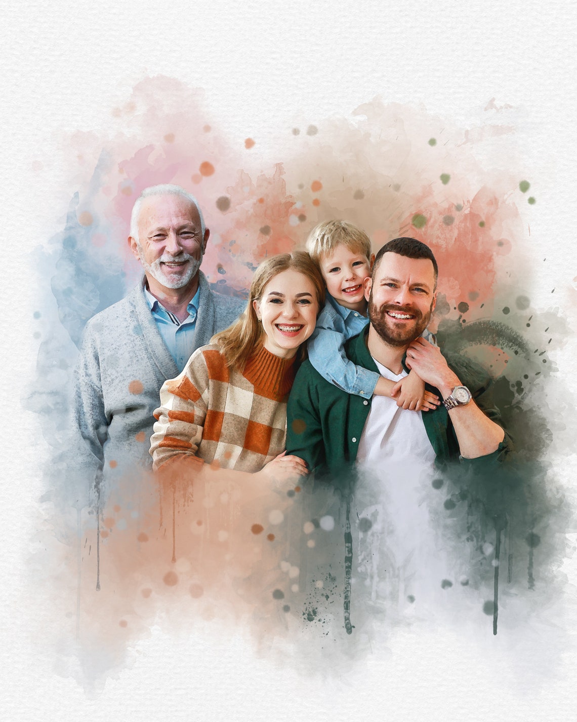 Loved One Portrait Photo Merge Memorial Picture Loved One Gift Add Deceased Loved One Portrait Combine Photos Painting From Photo - Image 4