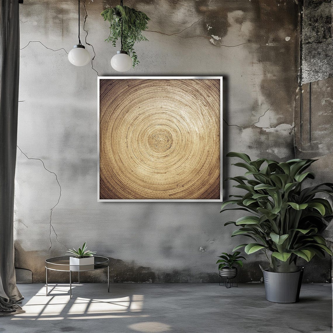 Golden Spiral Concentric Circles Minimalist Abstract Art Decor Poster - Image 3