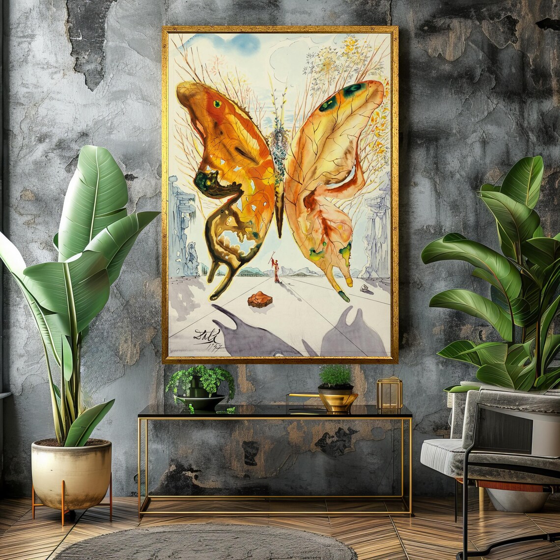 Salvador Dali Venus Butterfly Surrealist Golden Dream Art Poster - Image 4