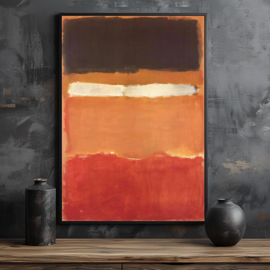 Mark Rothko Style Earthy Browns And Oranges Abstract Art Poster - Image 2